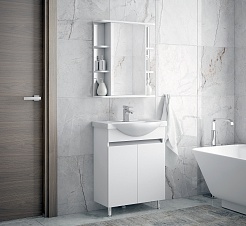 Corozo Мебель для ванной Джуно 55 New белая – фотография-2